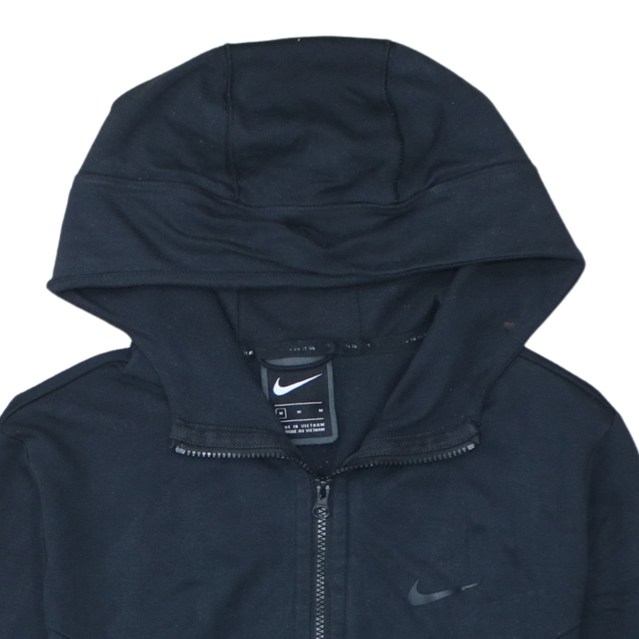 Nike Men's Black Full Zip Hoodie M Viscose Blend Casual Sportswear