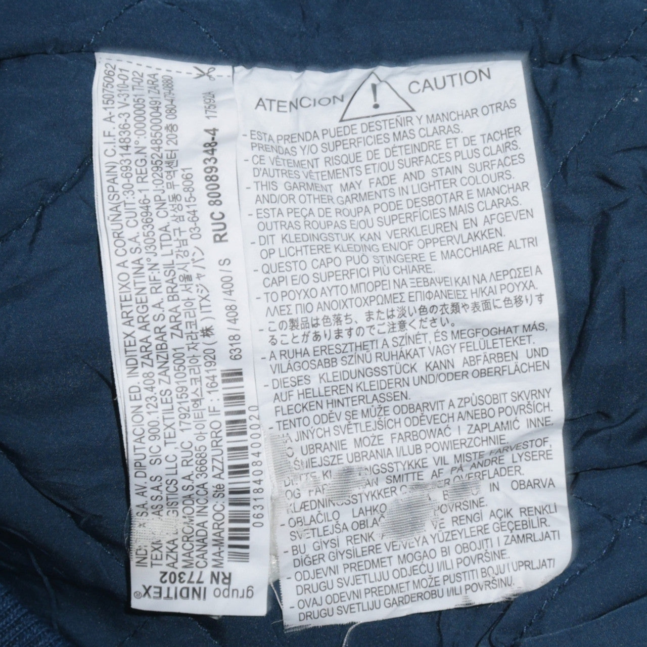 Zara Men Blue Varsity Jacket Size S Embroidered Fleece Lined