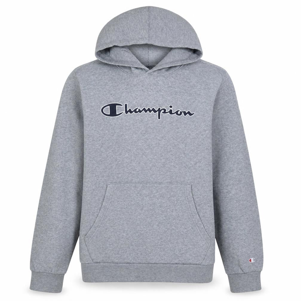 Champion Boys Grey Hoodie 15-16 Years Pullover Fleece Logo Sweatshirt