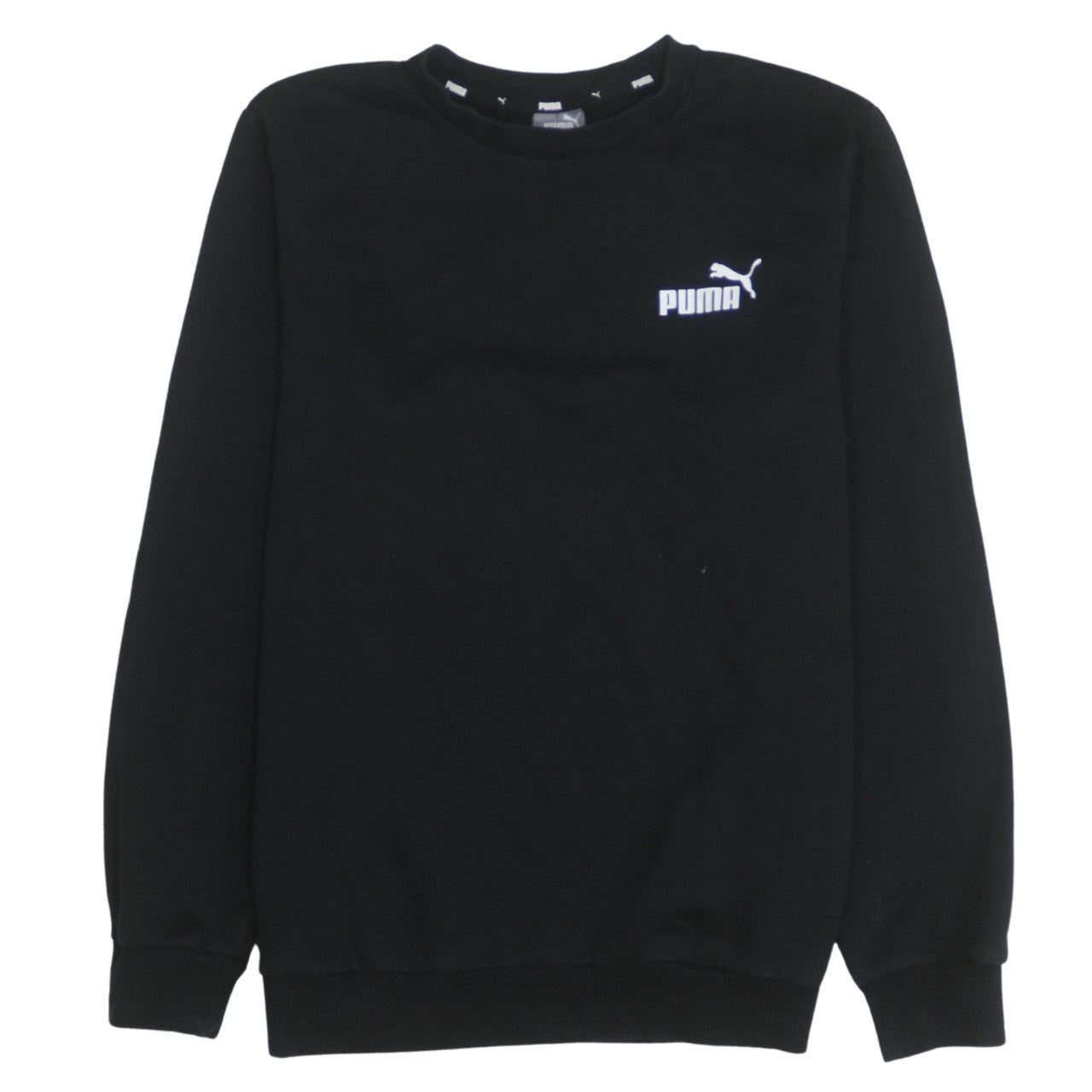 Puma Men's Black Crew Neck Sweatshirt Size M Regular Fit