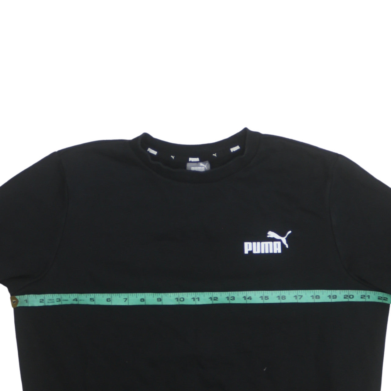 Puma Men's Black Crew Neck Sweatshirt Size M Regular Fit