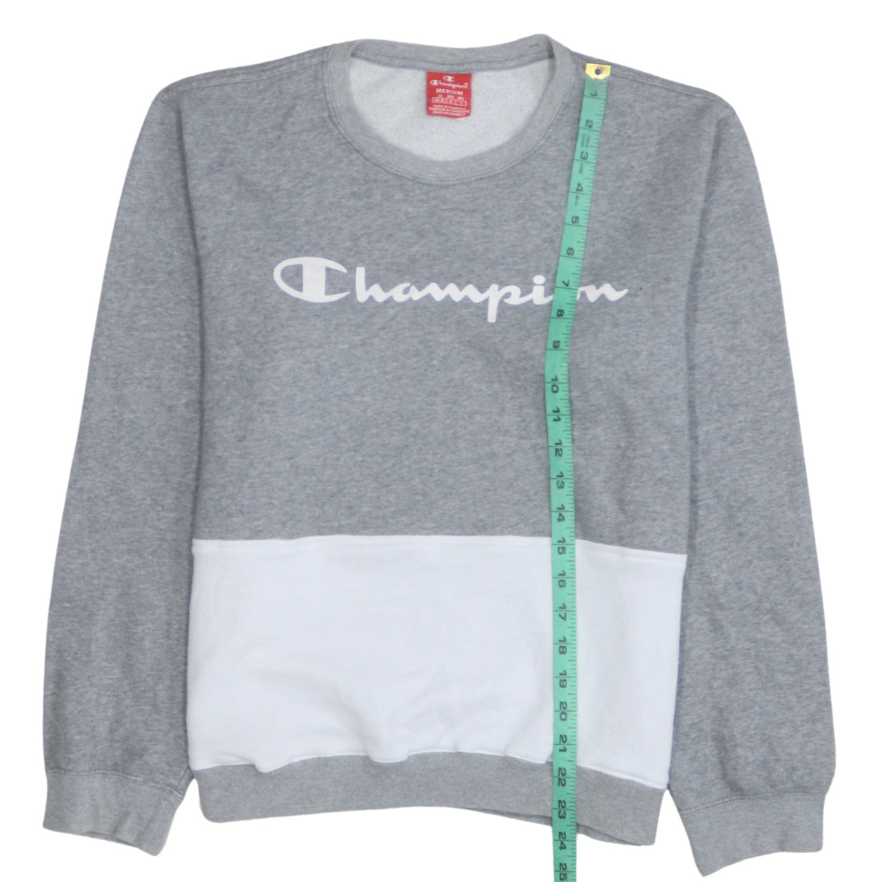 Champion Men's Grey Medium Pullover Sweatshirt Logo Graphic