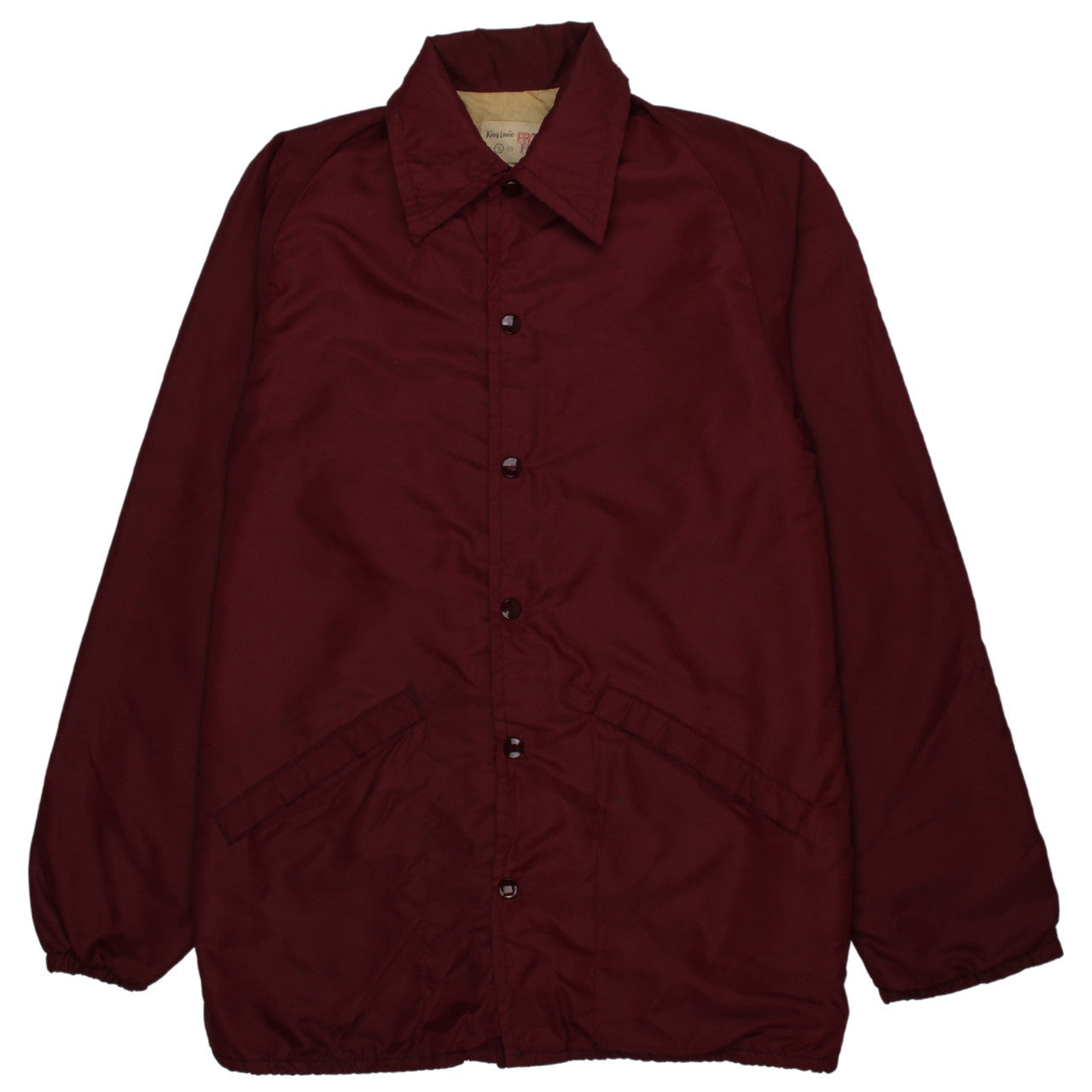 King Louie Womens Red Coach Jacket S Embroidered Retro College Style