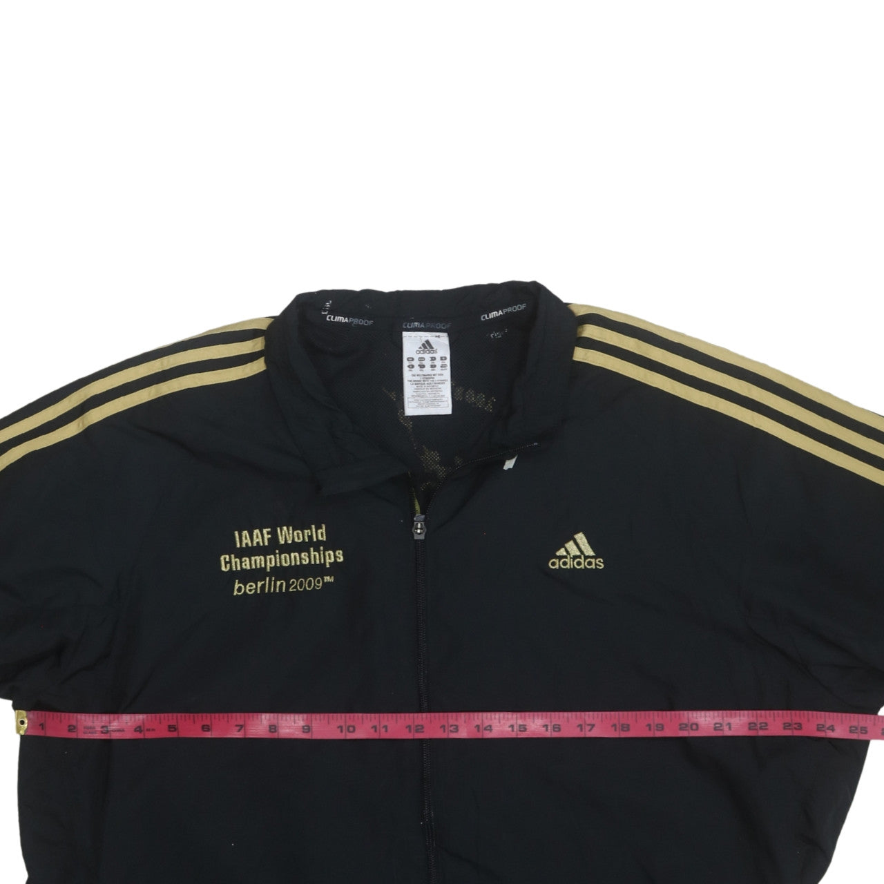 Adidas Men’s Black 2XL Windbreaker Jacket IAAF Berlin 2009 Sportswear