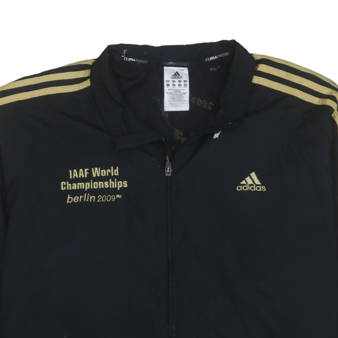 Adidas Men’s Black 2XL Windbreaker Jacket IAAF Berlin 2009 Sportswear