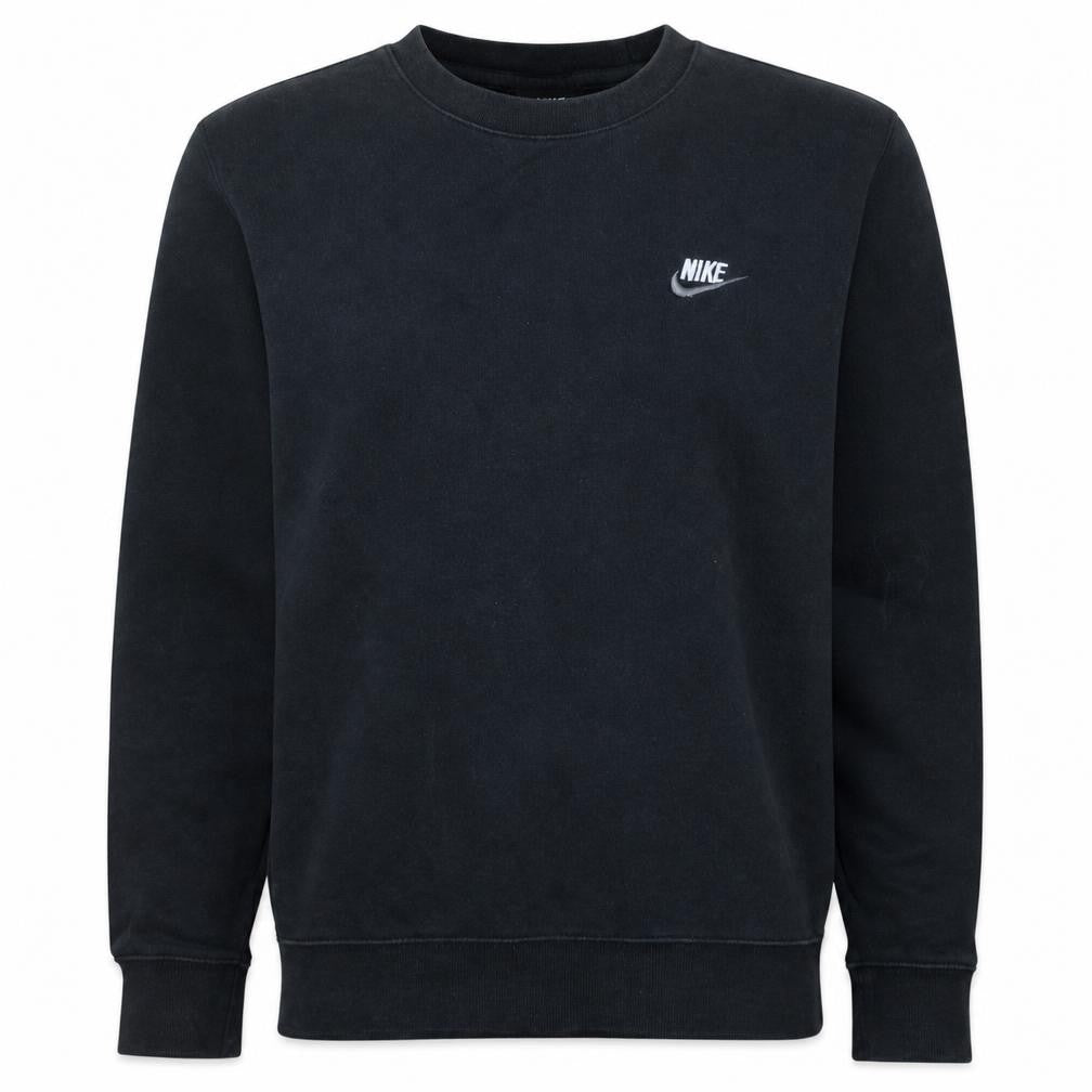 Nike Men's Black Crew Neck Cotton Sweatshirt Size S