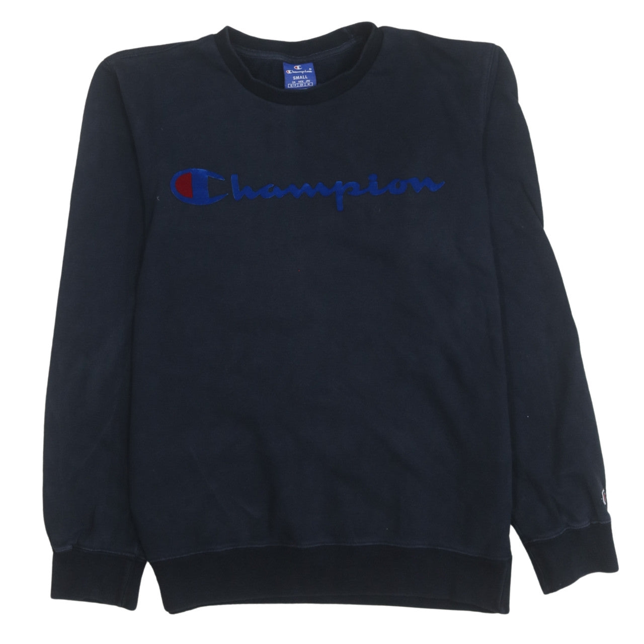 Champion Men's Blue Small Pullover Sweatshirt Crew Neck Logo
