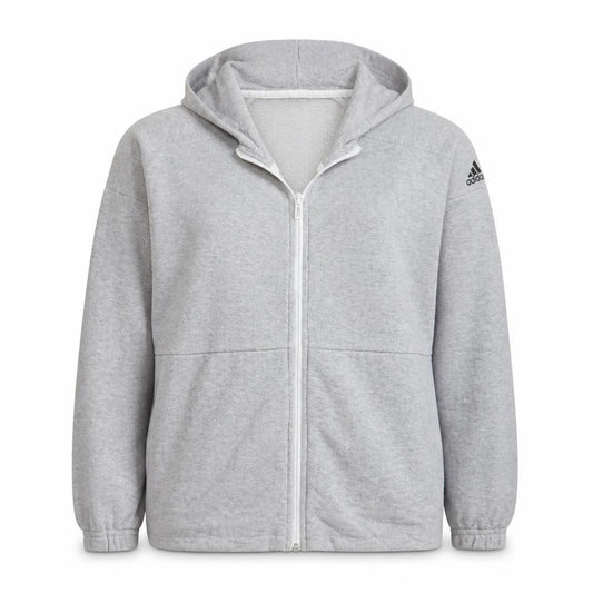 Adidas Women’s Grey Full Zip Hoodie XL Cotton Blend Casual