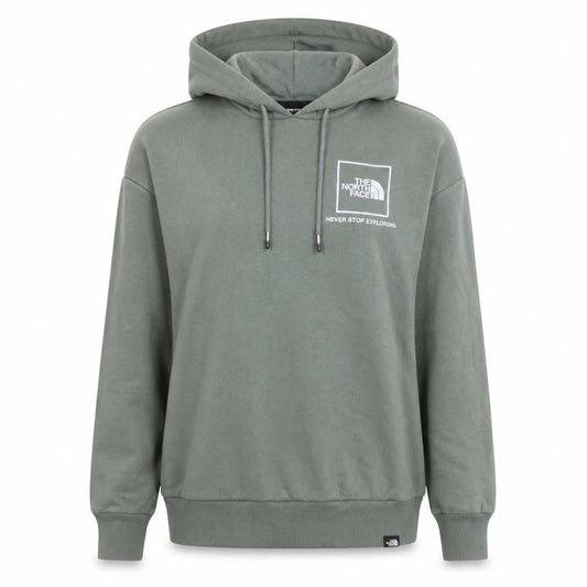 The North Face Womens Green Pullover Hoodie Medium Logo Print Casual