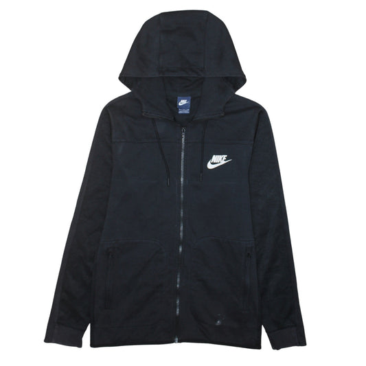 Nike Men's Black Full Zip Hoodie Small Sportswear Cotton Blend