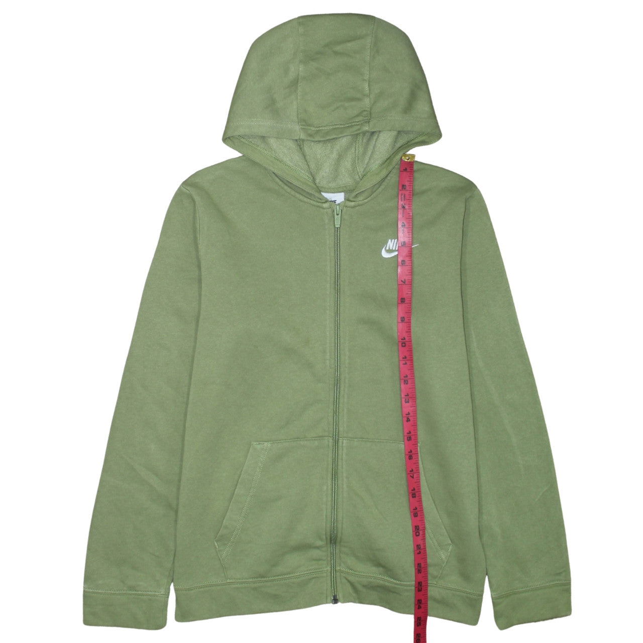 Nike Boys Green Full Zip Hoodie XL Fleece Sweatshirt