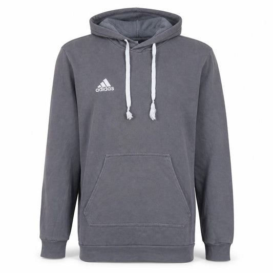 Adidas Men's Grey Pullover Hoodie Small Fleece Sportswear