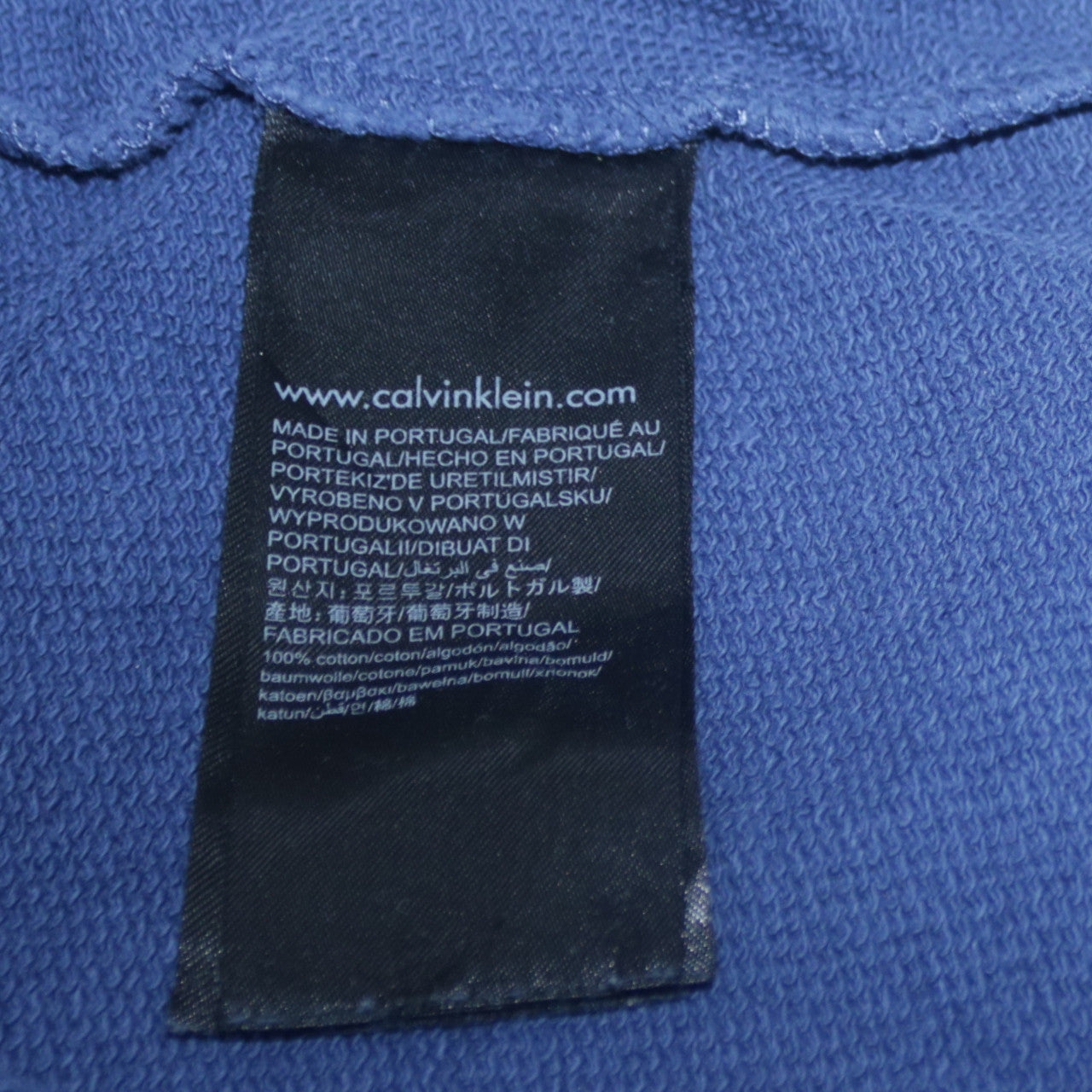 Calvin Klein Jeans Men's Blue Logo Pullover Sweatshirt L