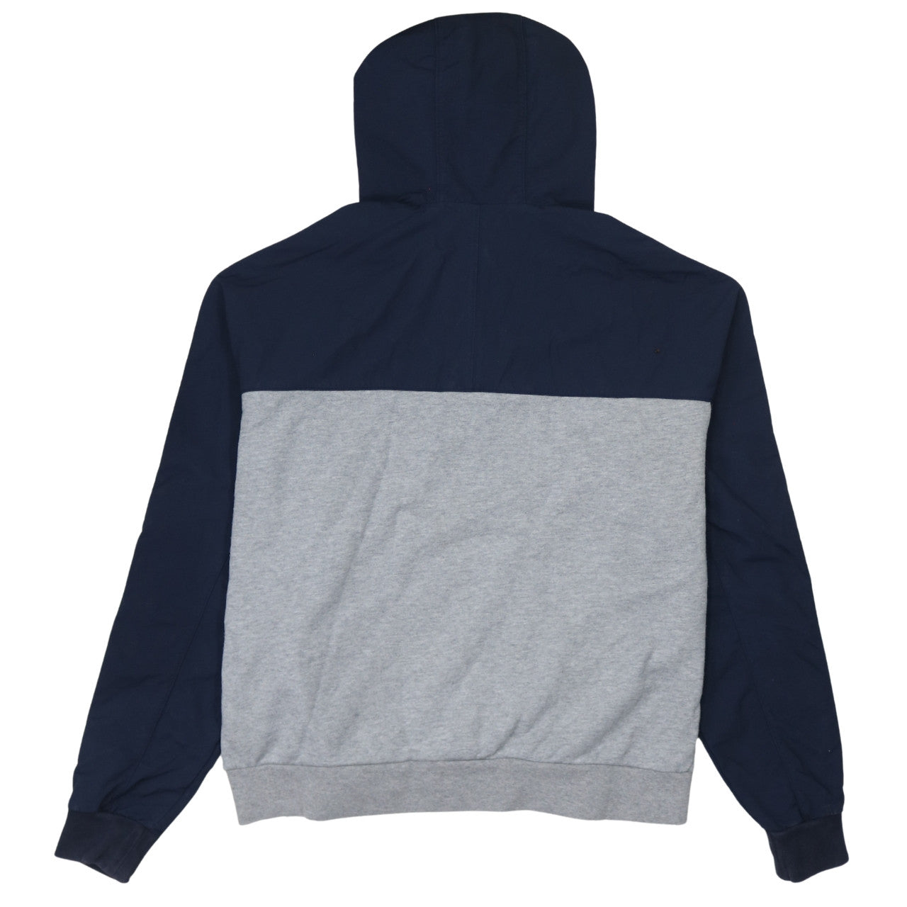 Adidas Mens Grey Blue 1/2 Zip Hoodie Size L Sportswear