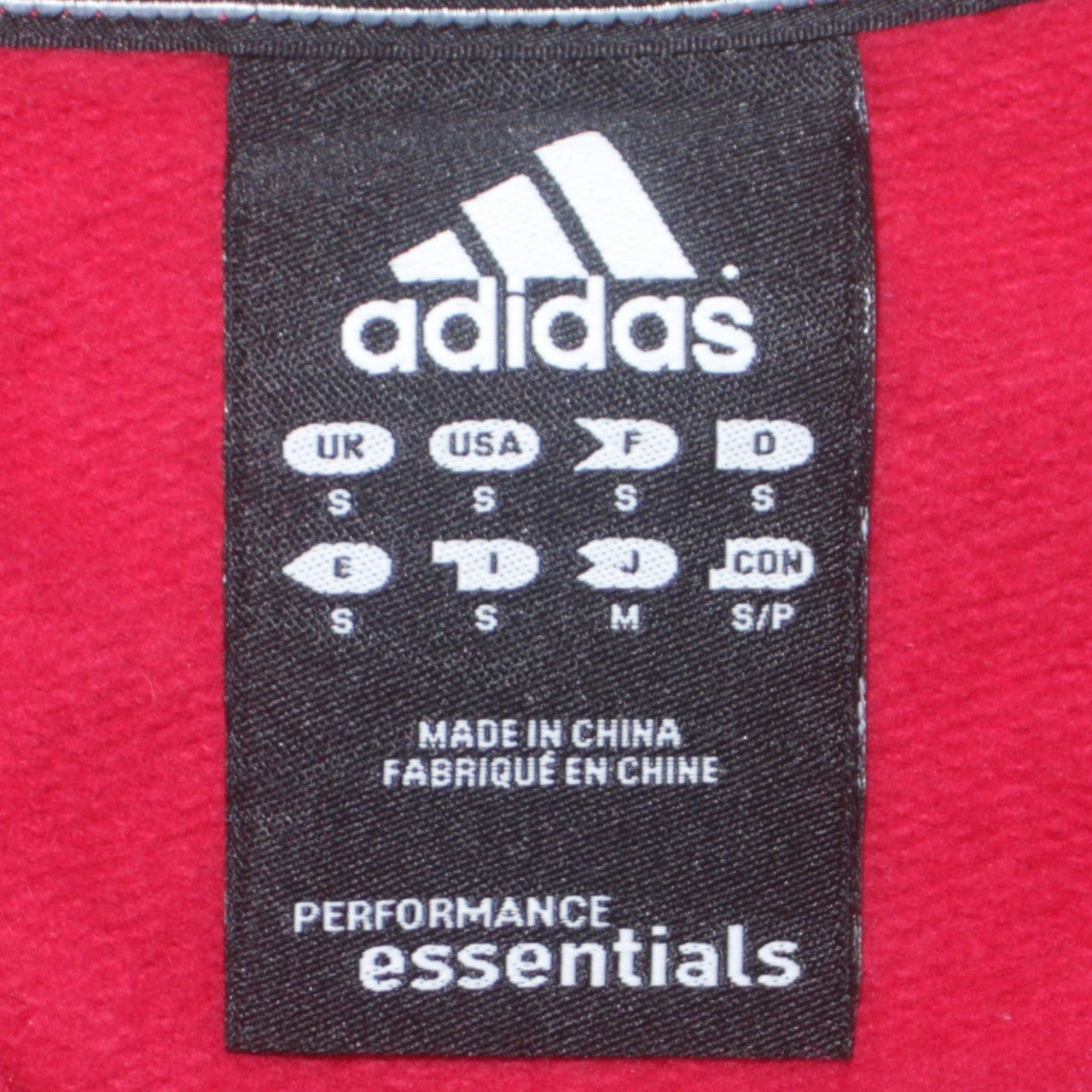 Adidas Men's Red Crew Neck Pullover Sweatshirt Size S Essentials