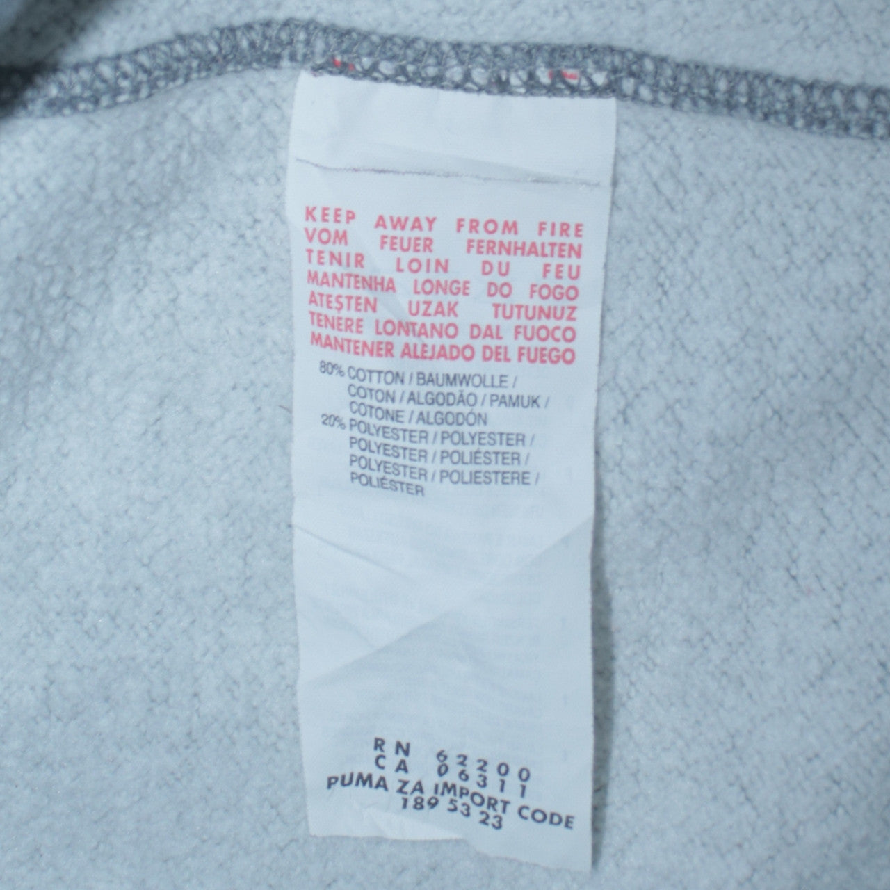 Puma Mens Grey L Crew Neck Pullover Sweatshirt Embroidered Logo