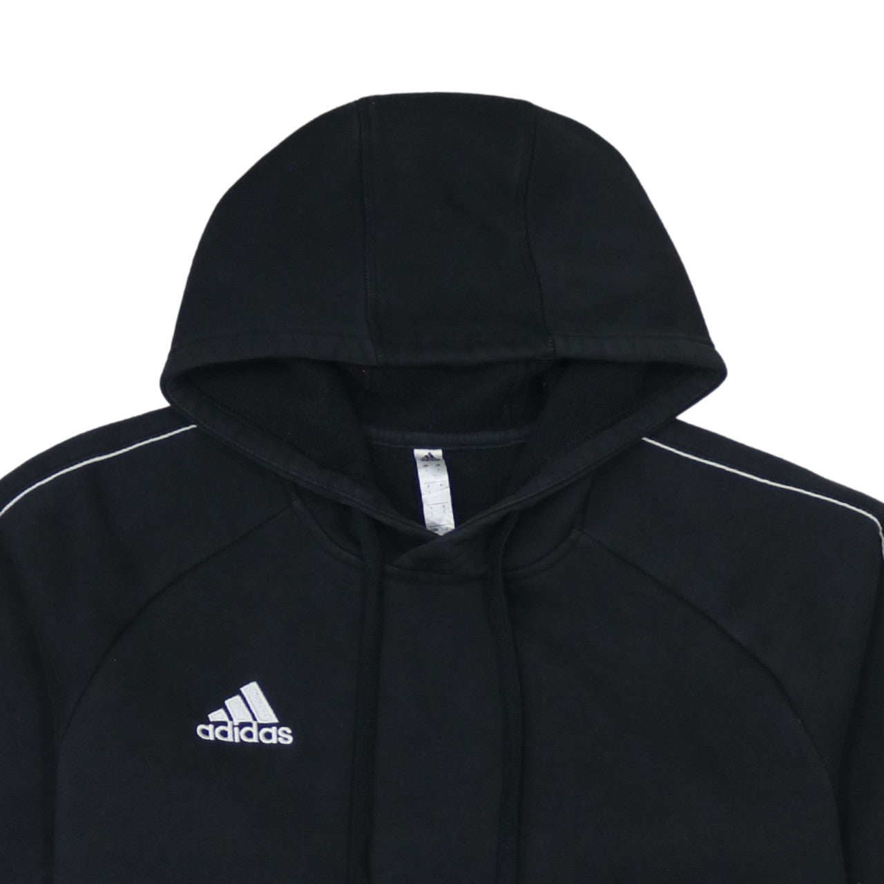 Adidas Mens Black Pullover Hoodie L Regular Fit Fleece Sportswear