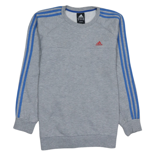 Adidas Men's Grey Pullover Sweatshirt M Sports Fleece Crew Neck