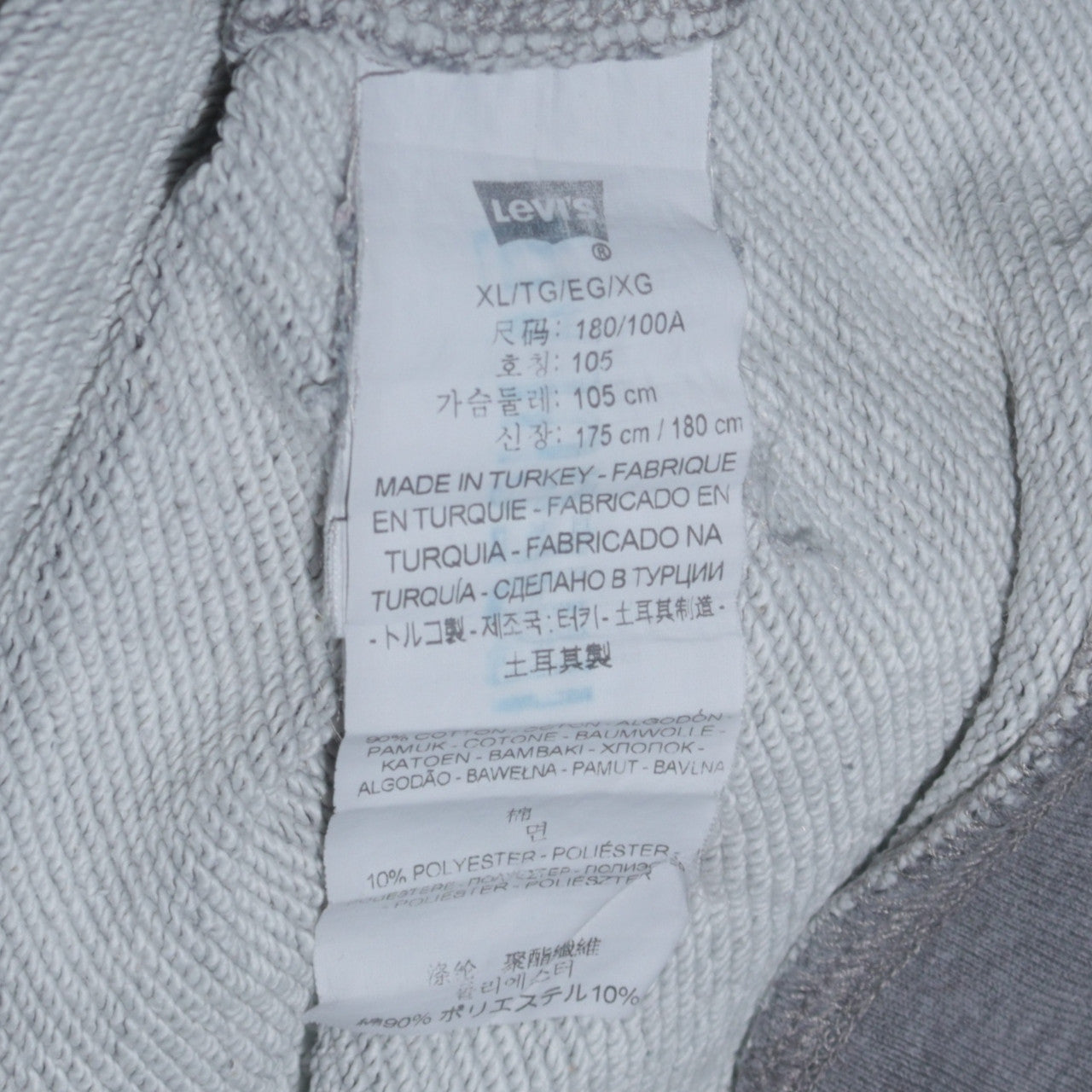 Levi's Men's Grey XL Classic Crew Neck Sweatshirt
