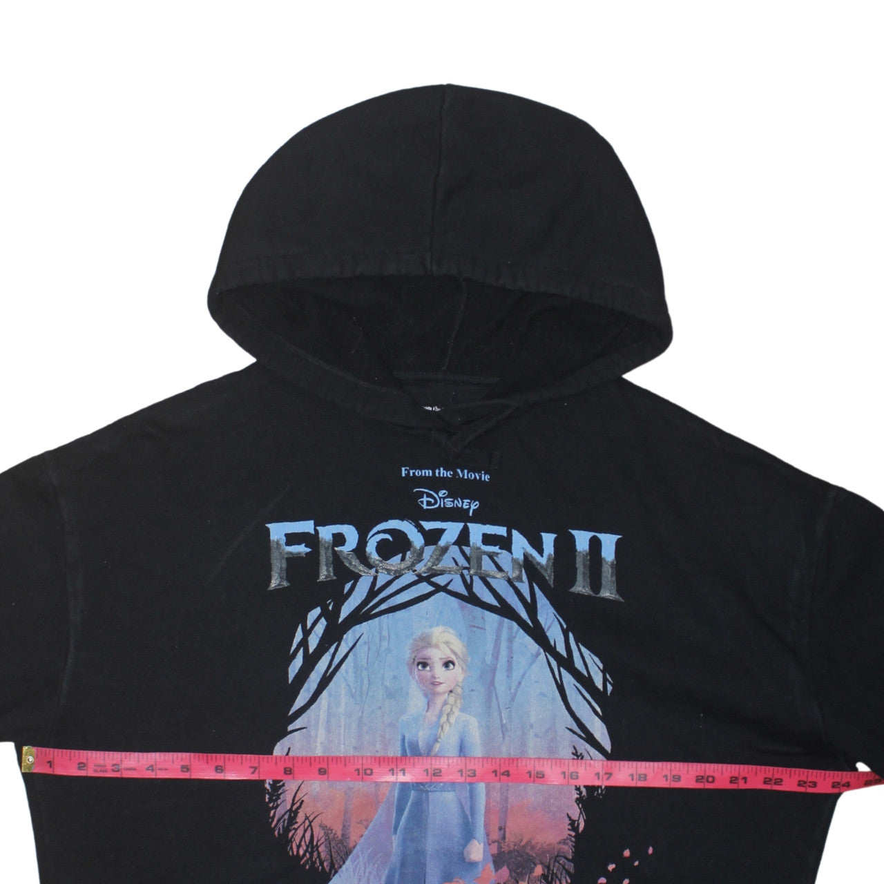 Pull & Bear Disney Frozen II Black Hoodie S Women Elsa Graphic Print