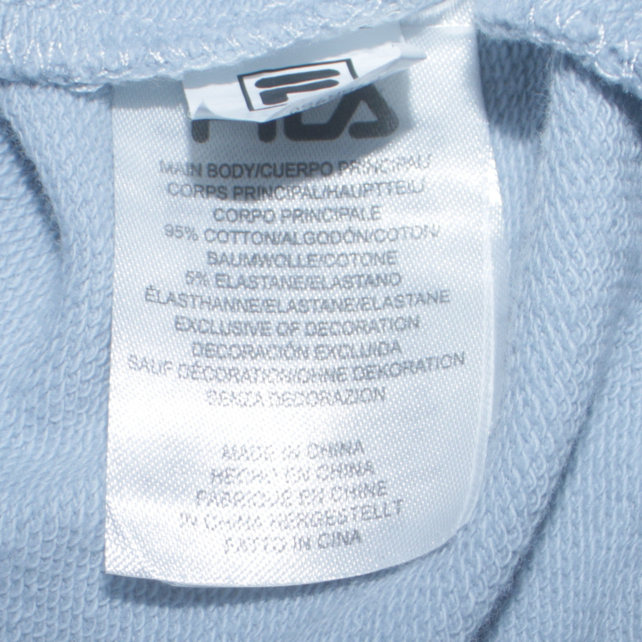 FILA Men's Blue Crew Neck Pullover Sweatshirt Size M