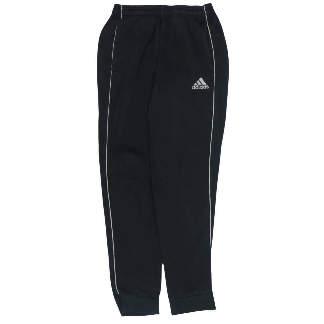 Adidas Men's Black Track Pants S Regular Fit Fleece Activewear