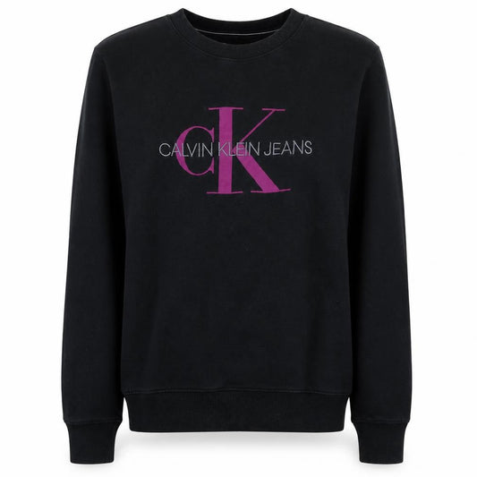 Calvin Klein Jeans Women's Black Logo Cotton Sweatshirt Size L