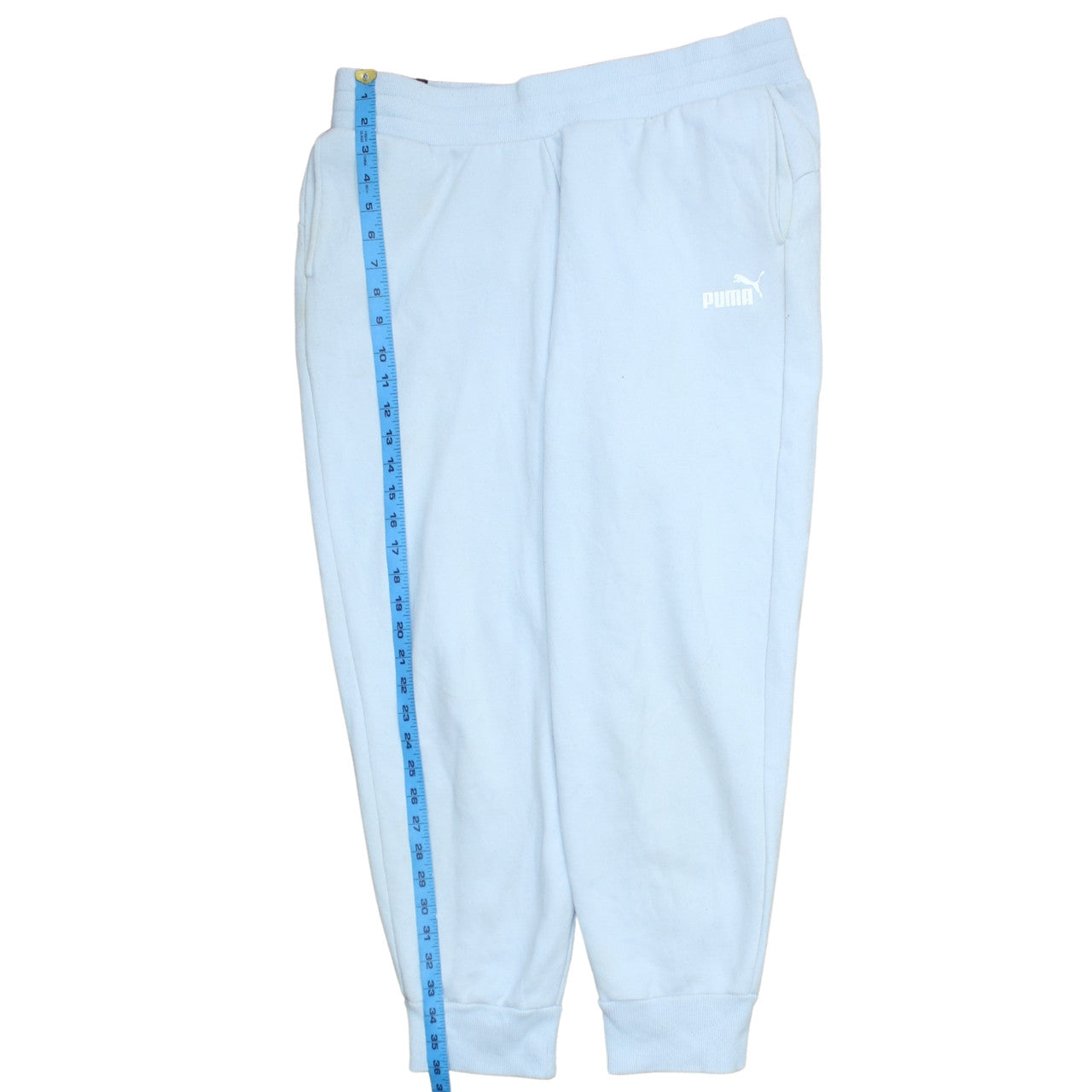 Puma Women Light Blue Jogger Sweatpants XL Cotton Blend Casual