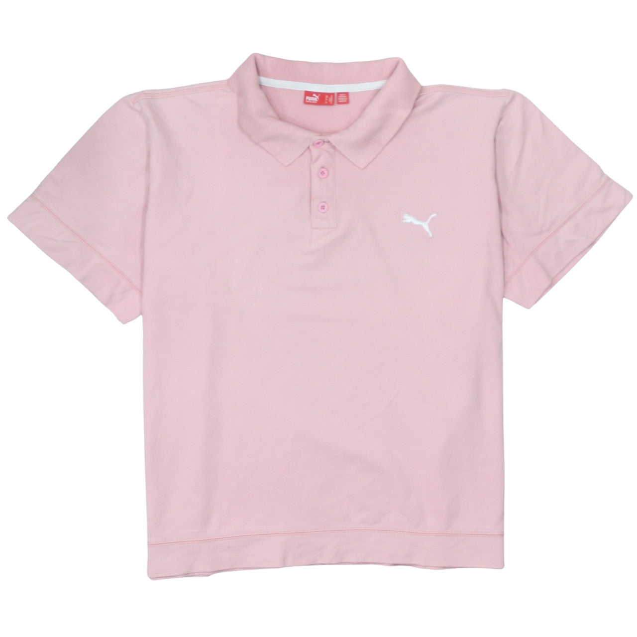 Puma Womens Pink Polo Shirt XL Short Sleeve Cotton Blend