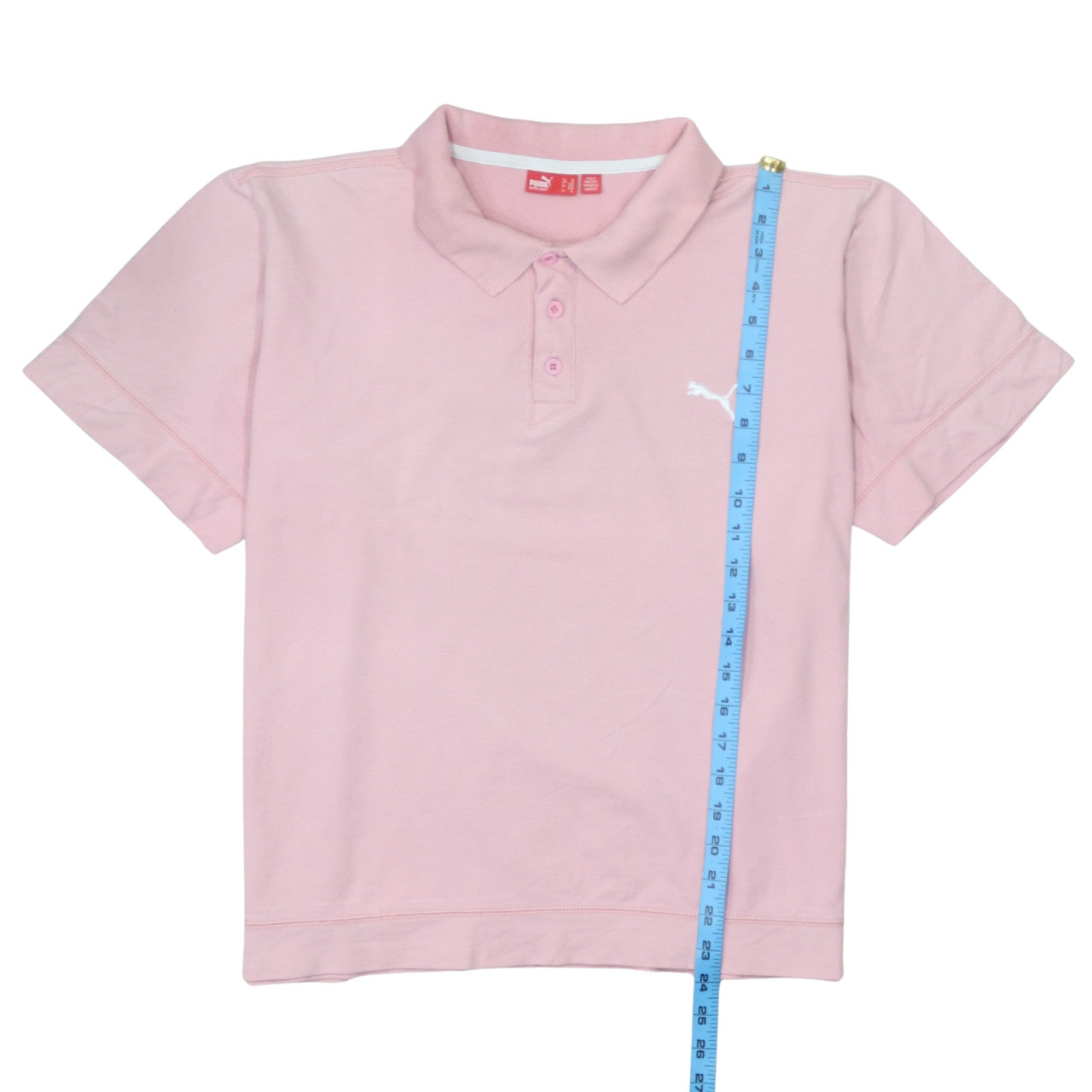 Puma Womens Pink Polo Shirt XL Short Sleeve Cotton Blend