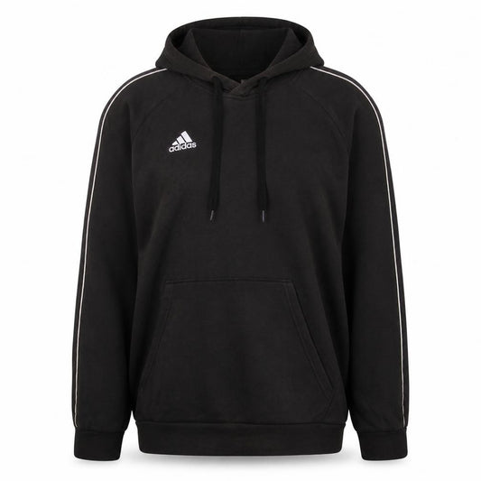 Adidas Womens Black XL Pullover Hoodie with Logo and Pockets