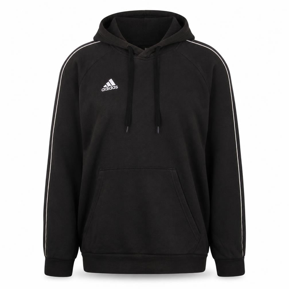 Adidas Womens Black XL Pullover Hoodie with Logo and Pockets