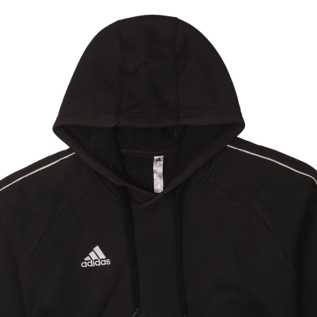 Adidas Womens Black XL Pullover Hoodie with Logo and Pockets