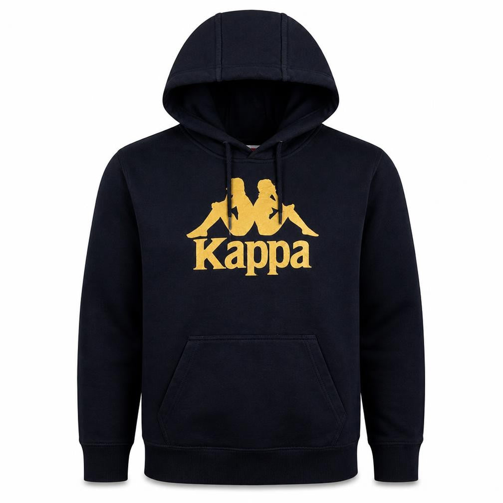 Kappa Boys Black Pullover Hoodie Medium Logo Fleece Sweatshirt