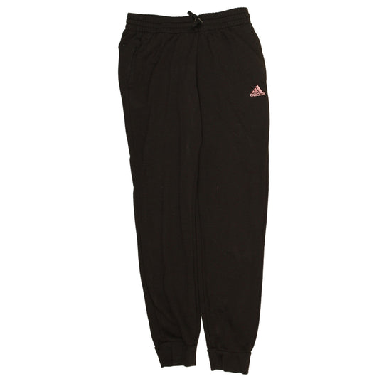 adidas Womens Black Jogger Sweatpants M 12-14 with Pink Logo