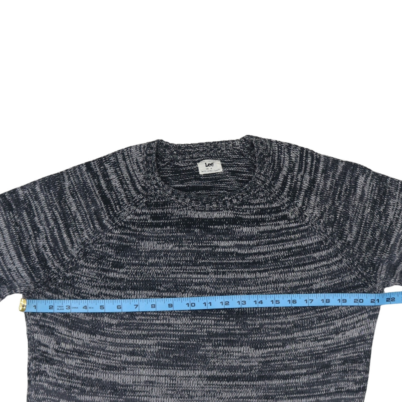 Lee Men's Grey Marl Cotton Crew Neck Pullover Jumper Size M