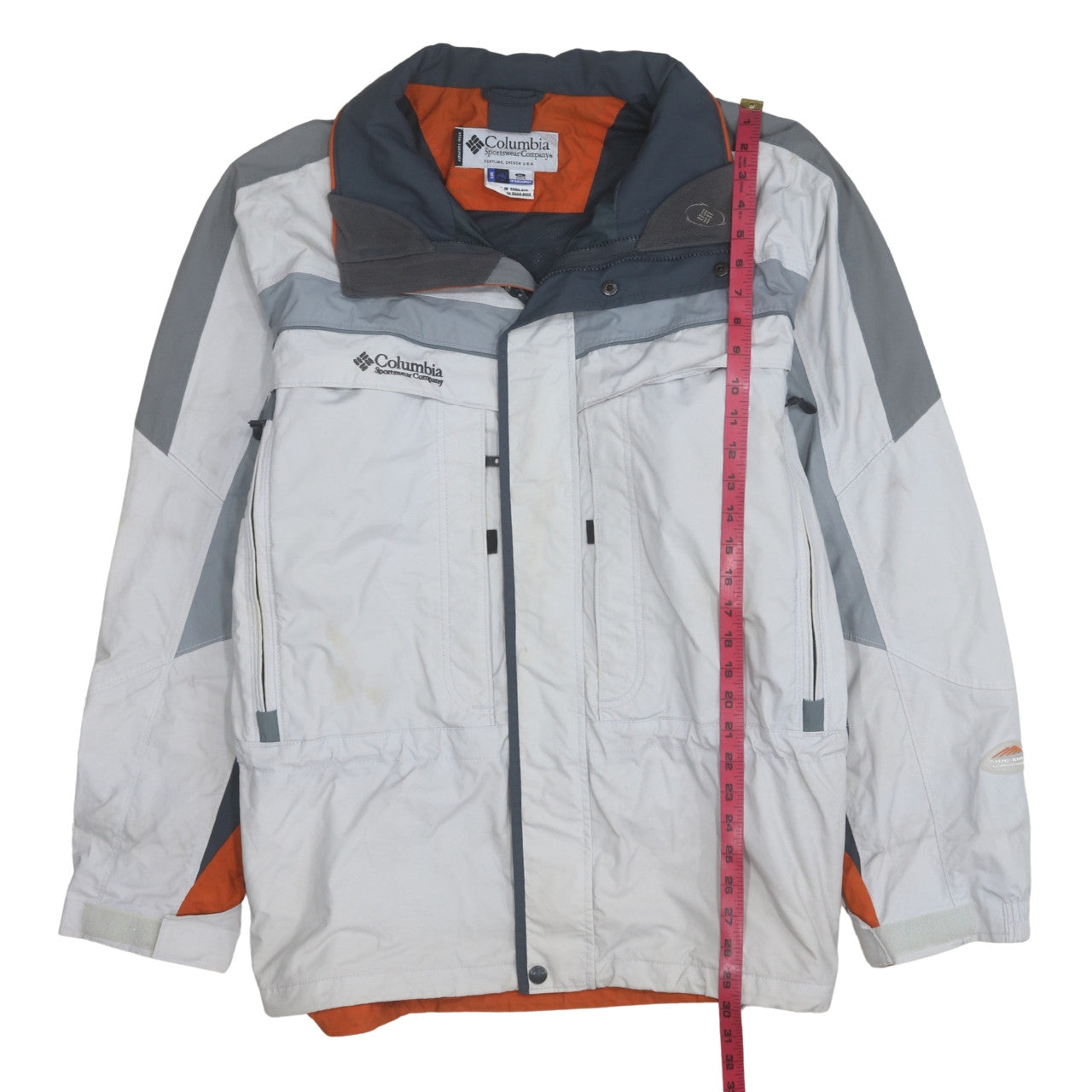 Columbia Men's White Grey XL Interchange Waterproof Ski Jacket