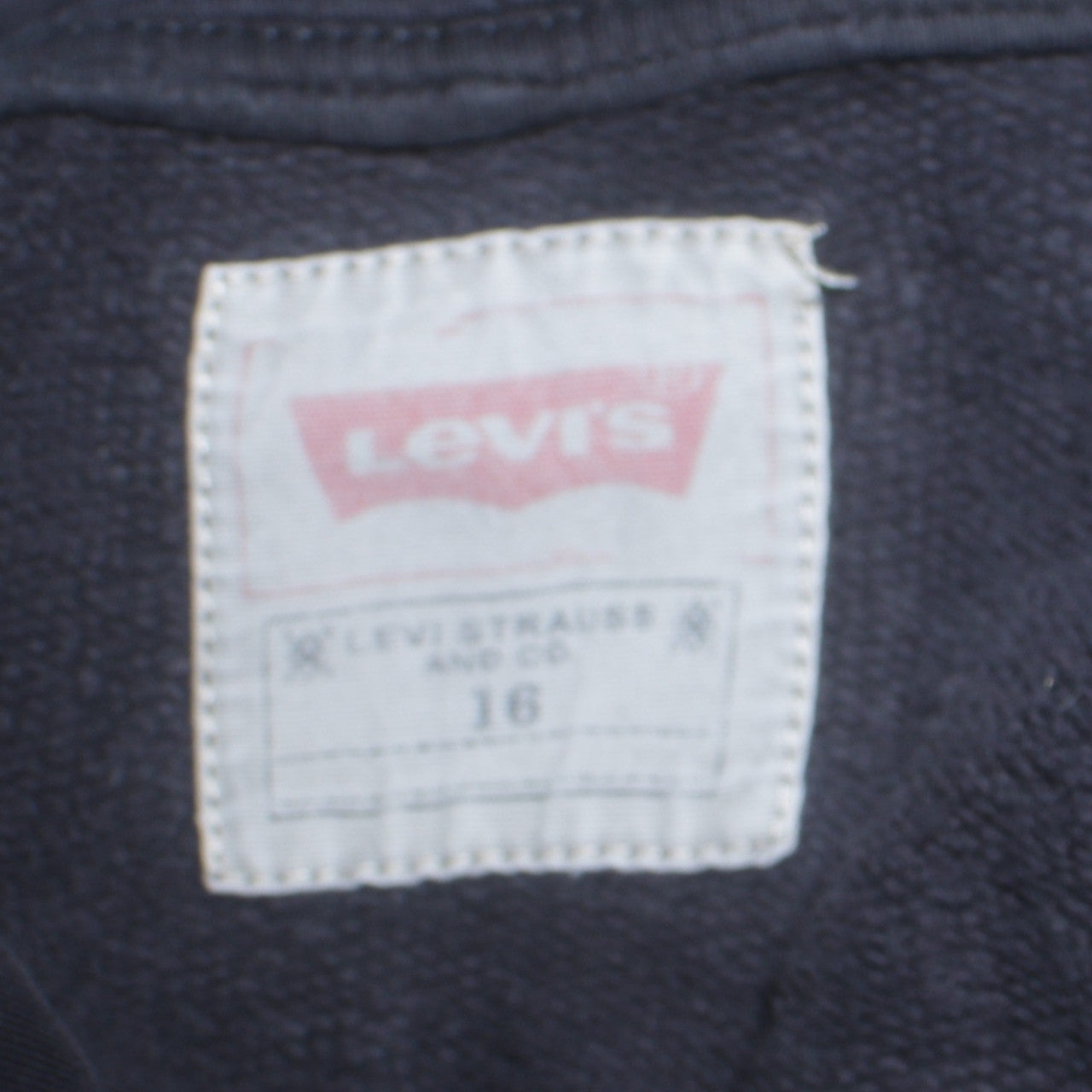 Levi's Boys Black Pullover Hoodie 16 Years Logo Fleece Sweatshirt