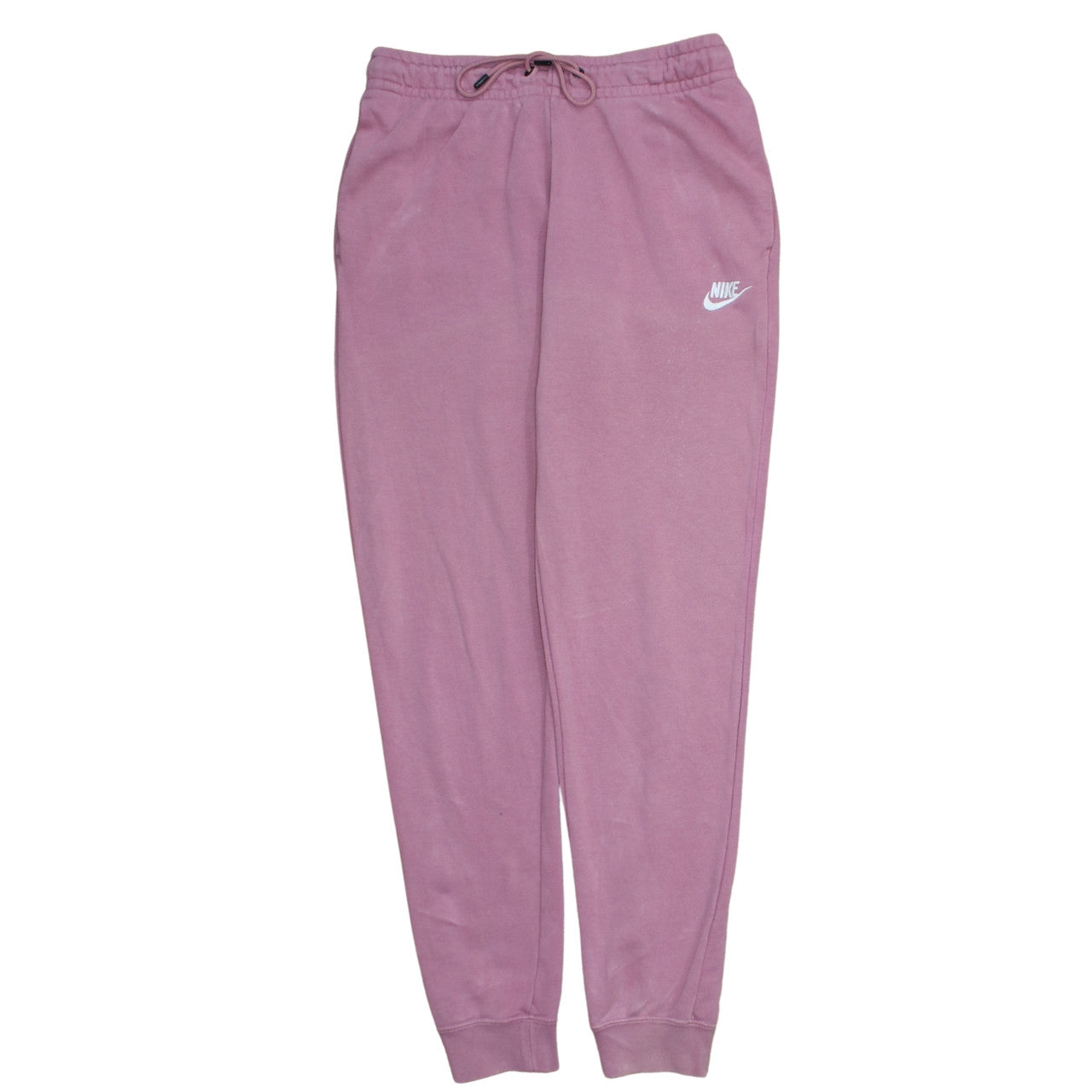 Nike Women Pink Fleece Sweatpants S Tapered Comfort Fit