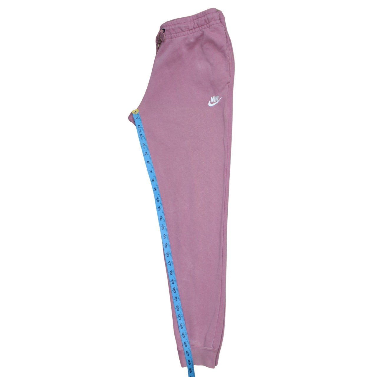 Nike Women Pink Fleece Sweatpants S Tapered Comfort Fit