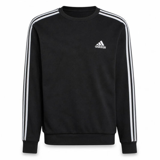 Adidas Men’s Black Small Crew Neck Pullover Sweatshirt