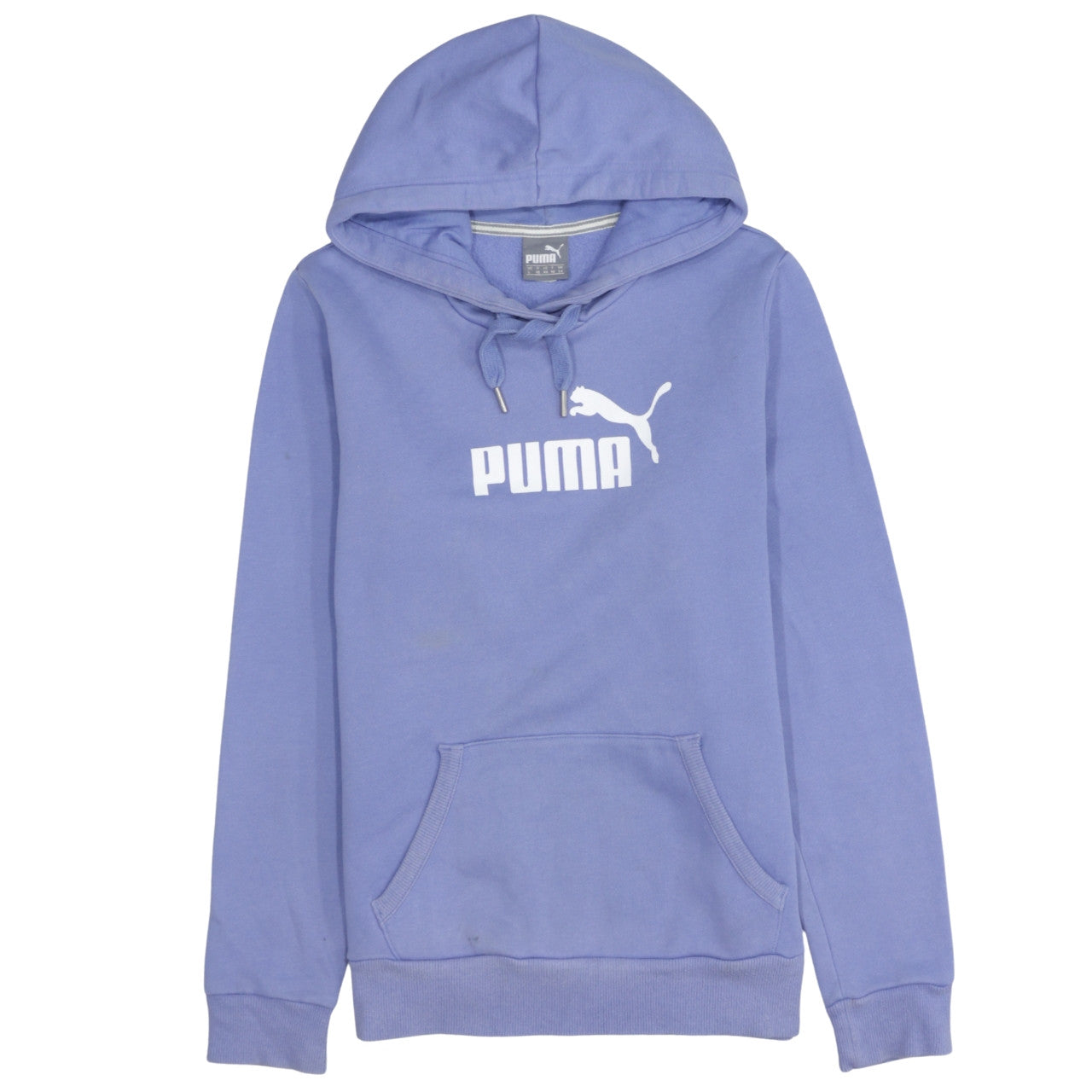Puma Women’s Blue Pullover Hoodie Size 14 Cotton Blend Logo Sweatshirt