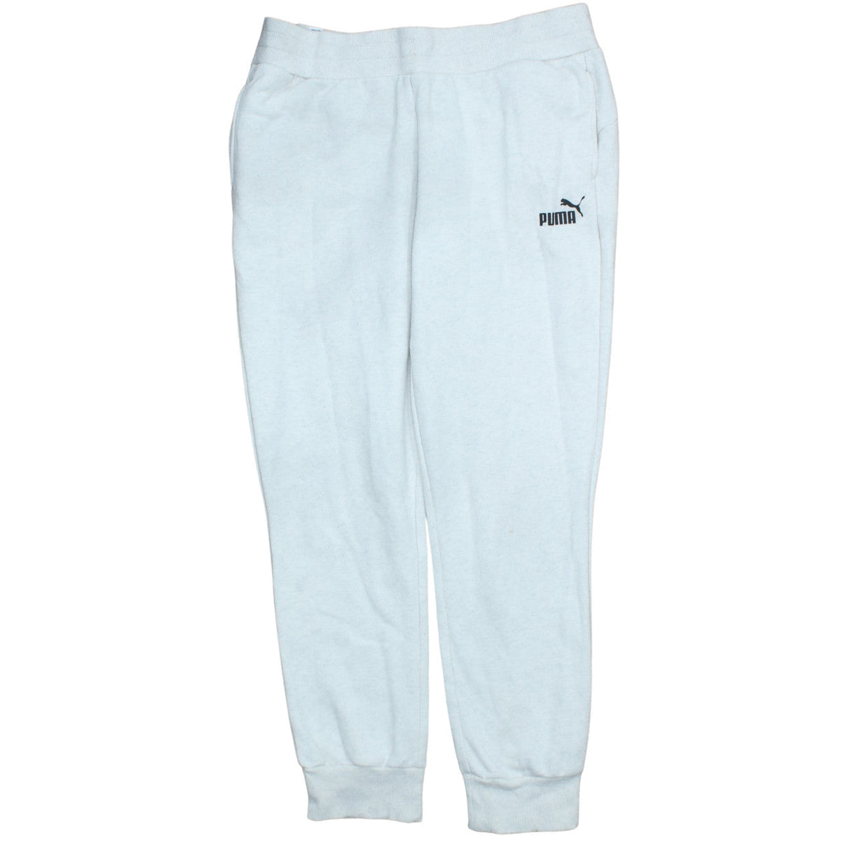 Puma Women’s White Jogger Trousers L Soft Fleece Comfort Fit