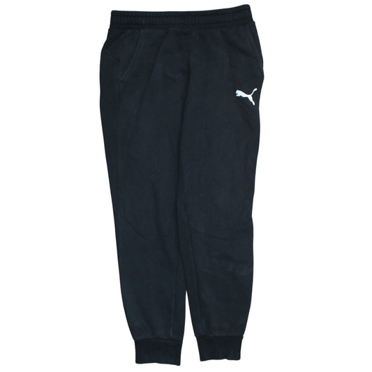 Puma Men's Black Joggers Regular Fit Fleece Trousers M