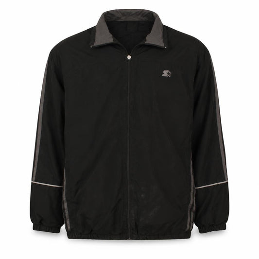 Starter Men's Black M Track Jacket Windbreaker Full Zip Nylon