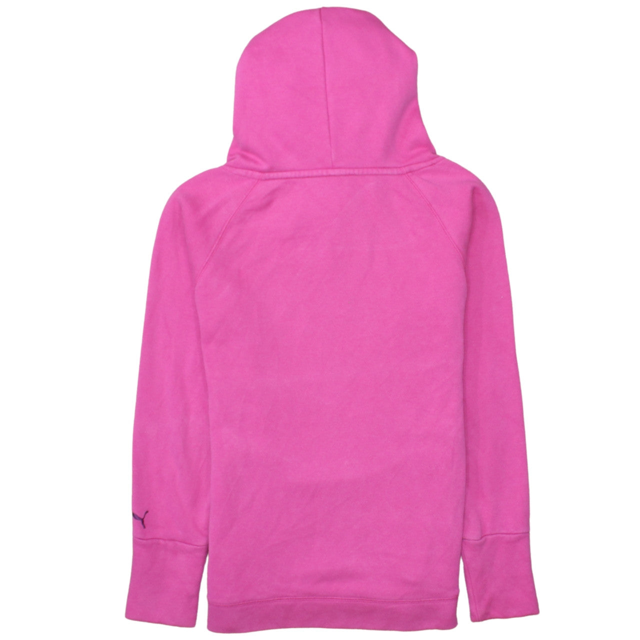 Puma Women's Pink Pullover Hoodie UK 10 Cotton Blend Logo Sportswear