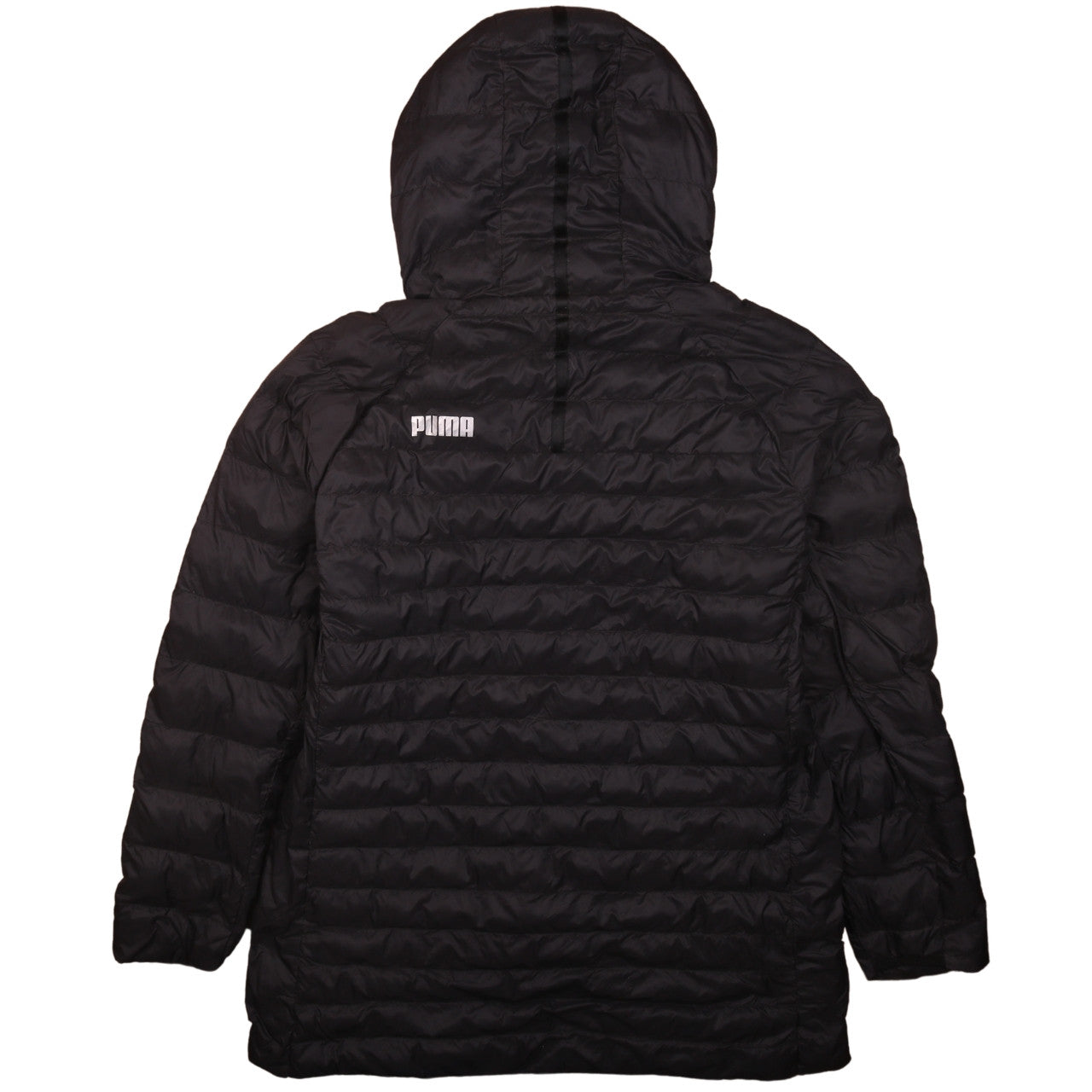 Puma Men's Black L Hooded Puffer Jacket Lightweight Casual
