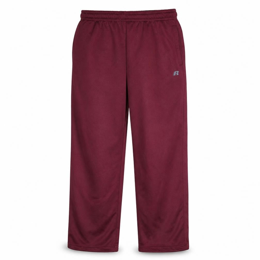 Russell Men's Red Sweatpants L 36in Elastic Waist Fleece Trousers