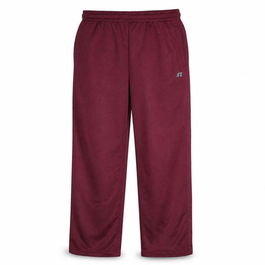Russell Men's Red Sweatpants L 36in Elastic Waist Fleece Trousers