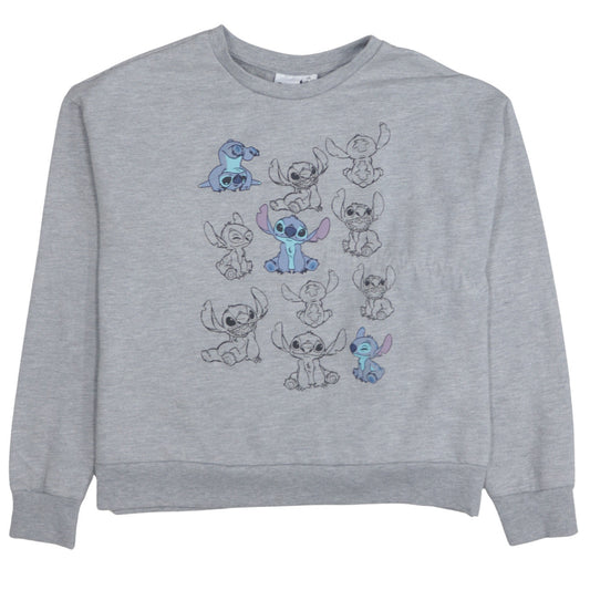 Disney Primark Women's Grey Stitch Sweatshirt XS Crew Neck Pullover